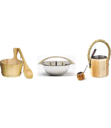 SAUNA BUCKET AND LADLE